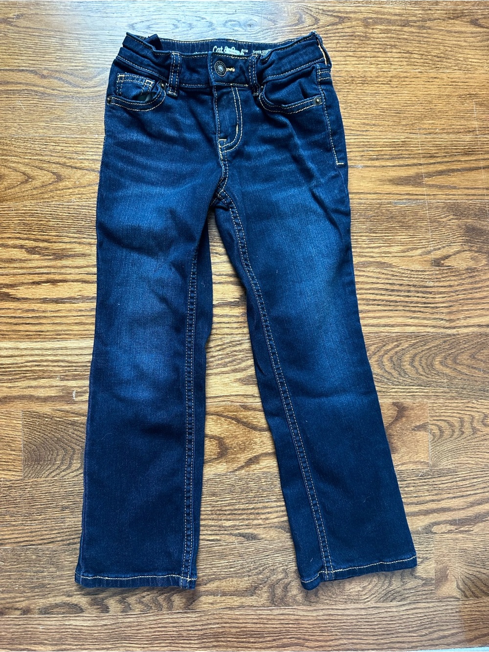 Dark Blue Girls' Stretch Jeans -